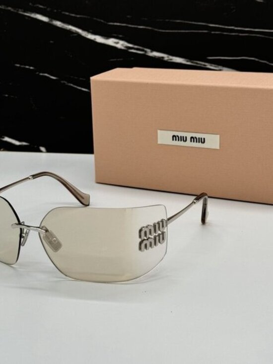 NEW MIU MIU RUNWAY SUNGLASSES MIU MIU MU54YS 1BC10F OVERSIZED WOMEN SUNGLASSES